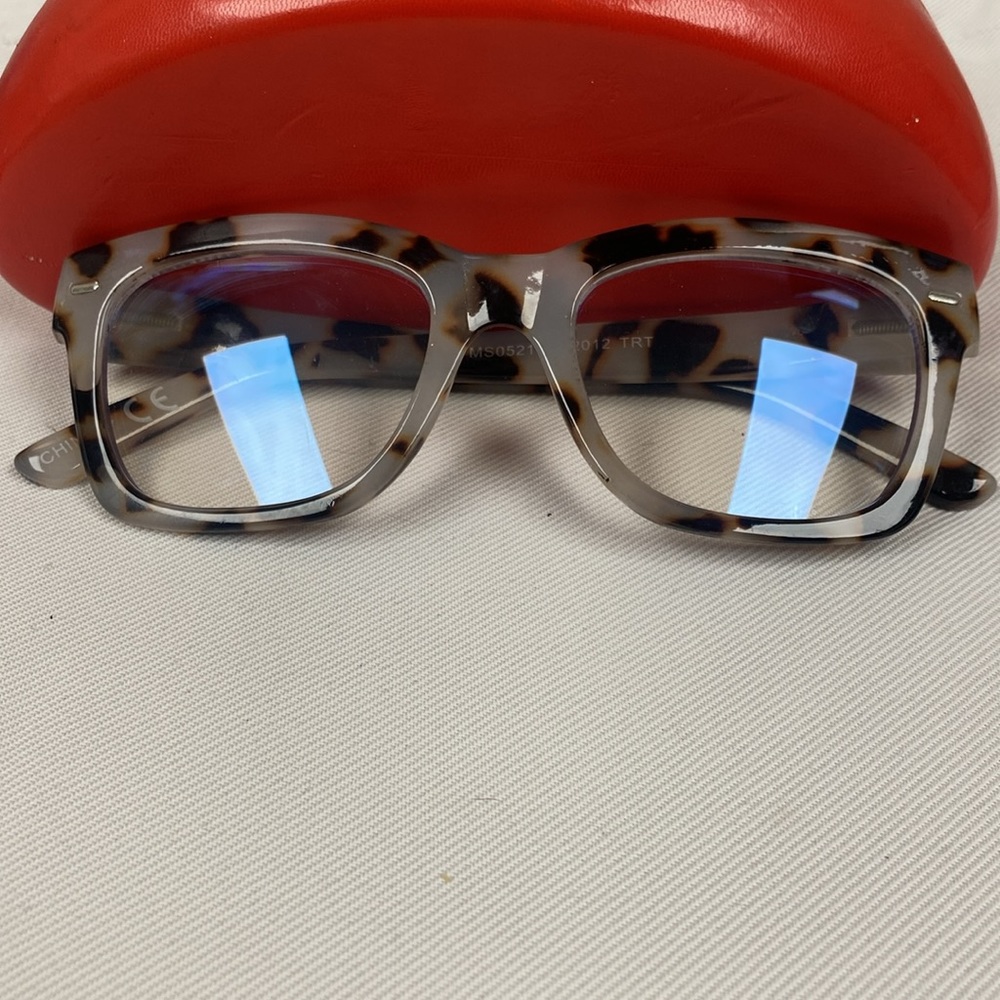 Steve Madden Blue Light Block Oversized Animal Print Glasses NeverUsed - Picture 10 of 15